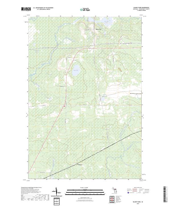 US Topo 7.5-minute map for Blaney Park MI
