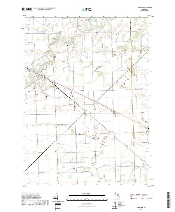 US Topo 7.5-minute map for Blissfield MI