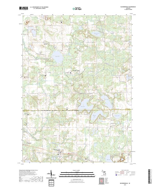 US Topo 7.5-minute map for Bloomingdale MI