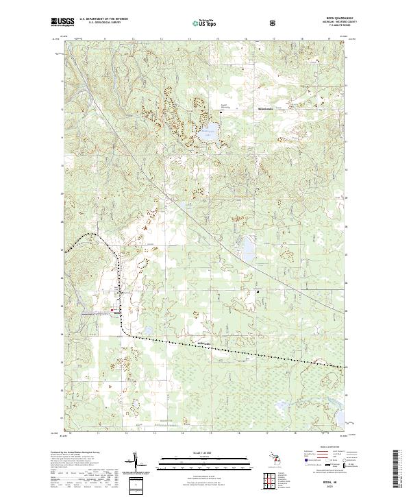 US Topo 7.5-minute map for Boon MI