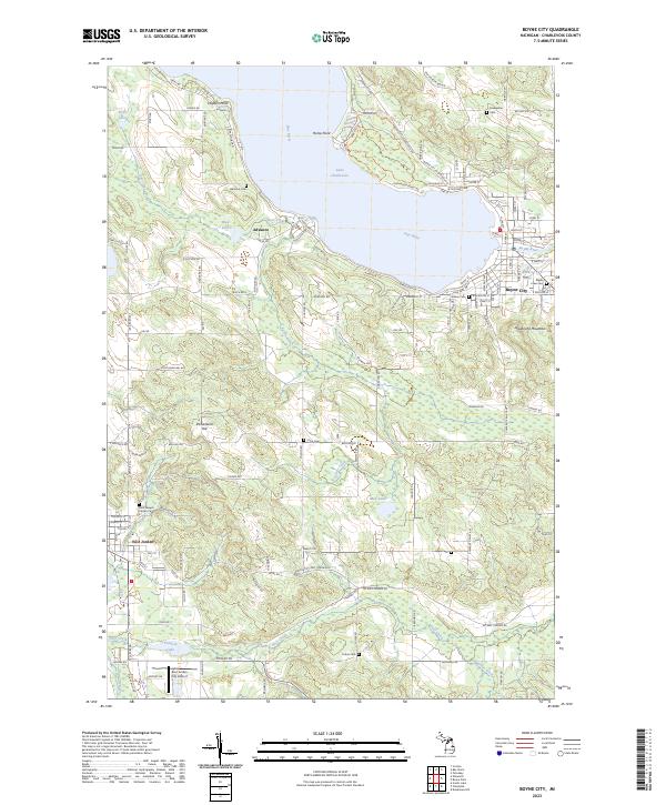 US Topo 7.5-minute map for Boyne City MI