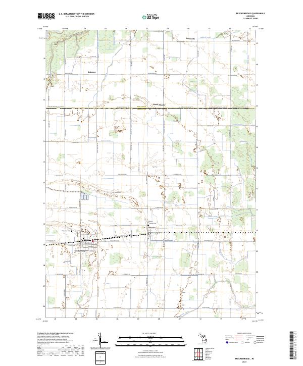 US Topo 7.5-minute map for Breckenridge MI