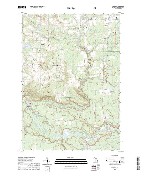 US Topo 7.5-minute map for Brethren MI
