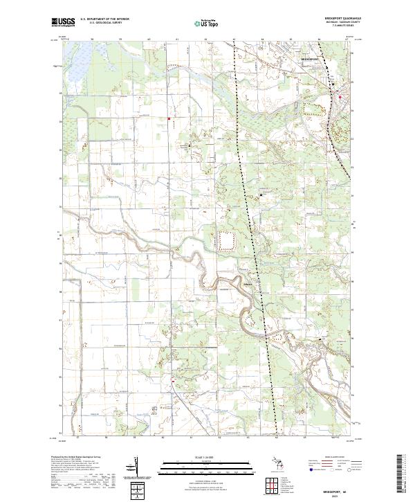 US Topo 7.5-minute map for Bridgeport MI