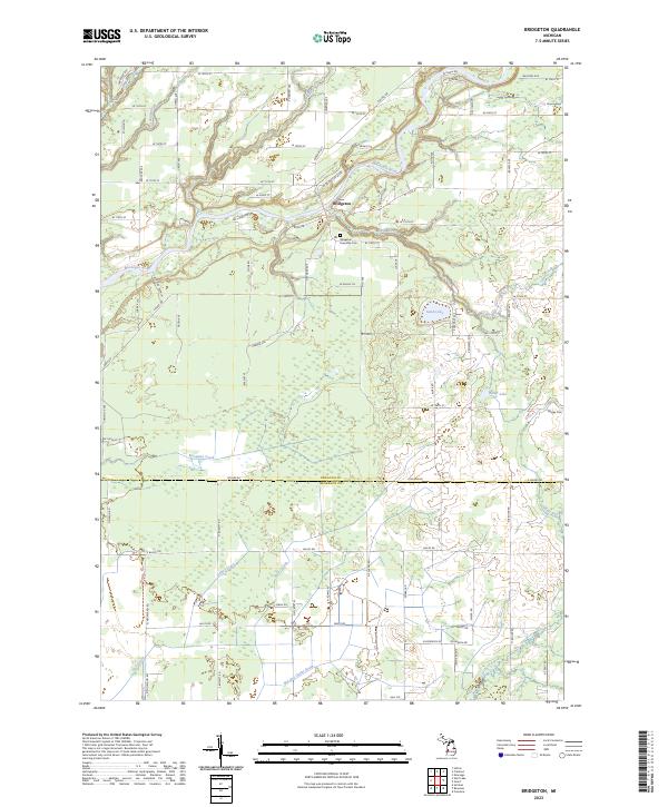US Topo 7.5-minute map for Bridgeton MI