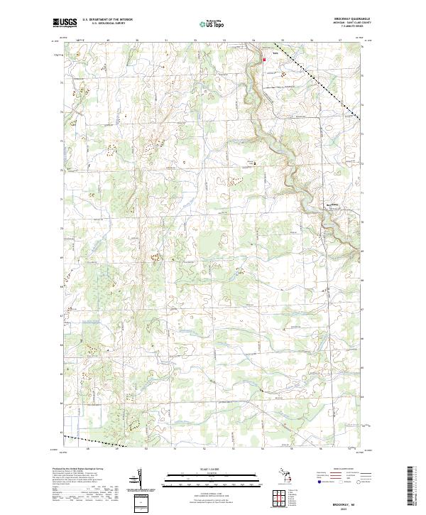 US Topo 7.5-minute map for Brockway MI