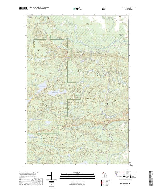 US Topo 7.5-minute map for Bulldog Lake MI
