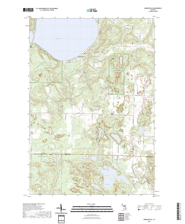 US Topo 7.5-minute map for Burdickville MI