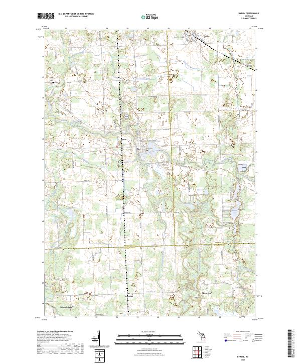 US Topo 7.5-minute map for Byron MI