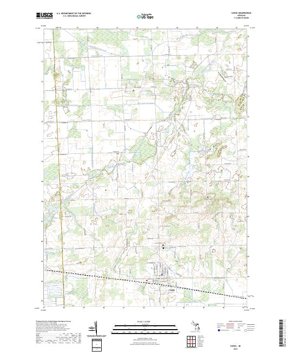 US Topo 7.5-minute map for Capac MI