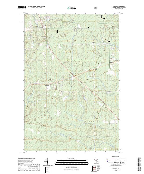 US Topo 7.5-minute map for Carlshend MI