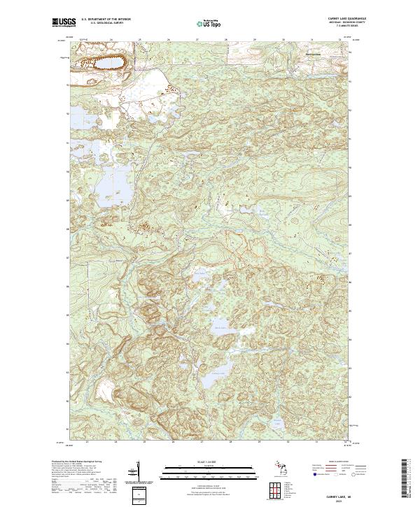 US Topo 7.5-minute map for Carney Lake MI