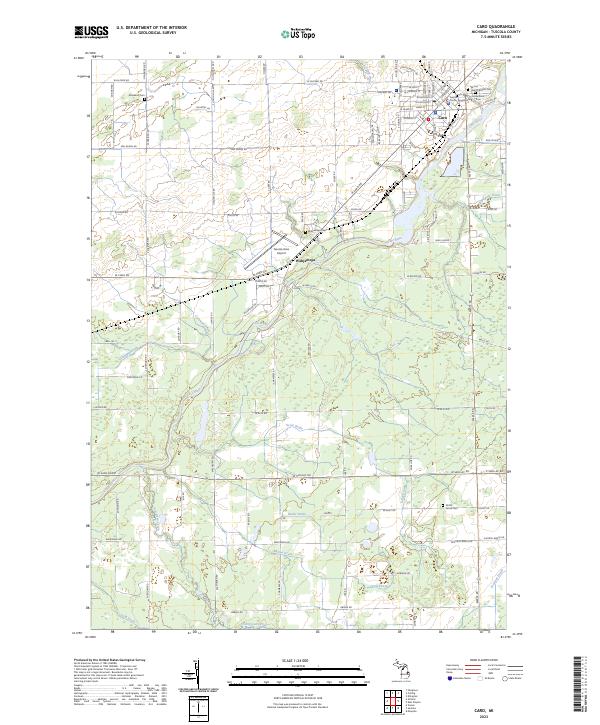 US Topo 7.5-minute map for Caro MI