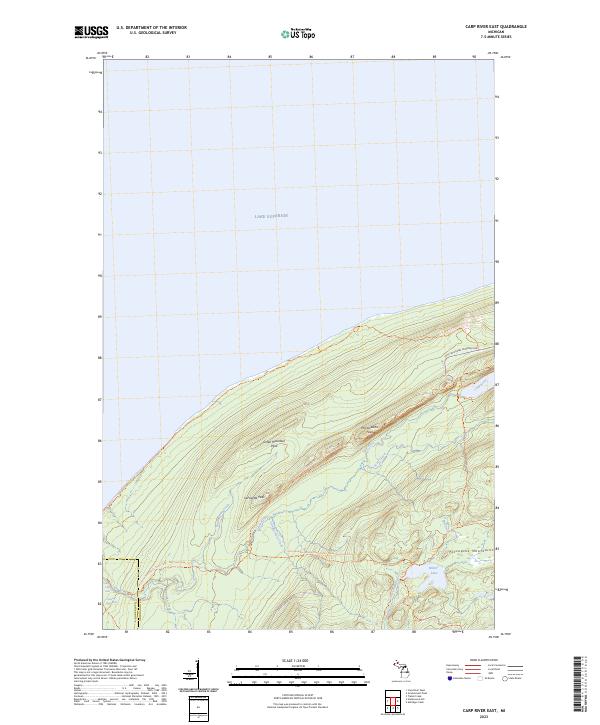 US Topo 7.5-minute map for Carp River East MI