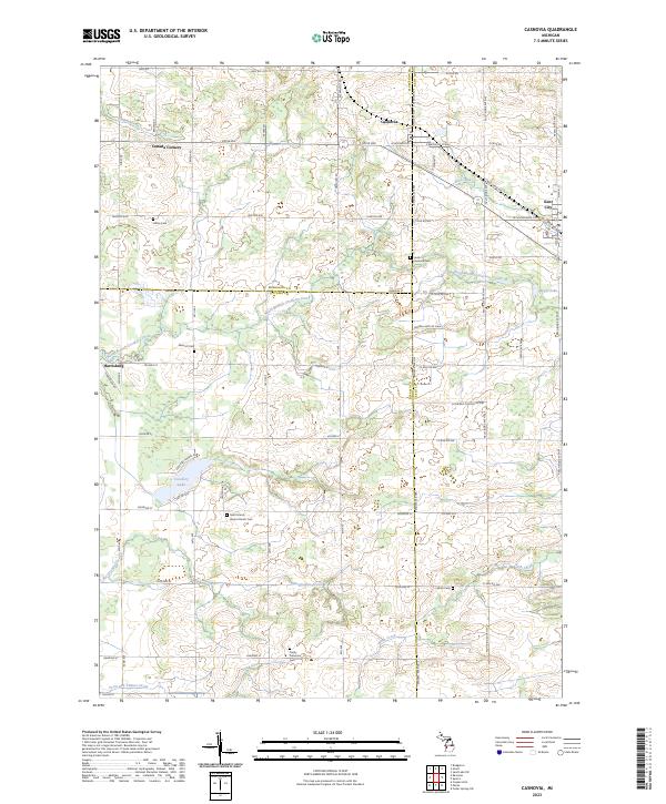 US Topo 7.5-minute map for Casnovia MI