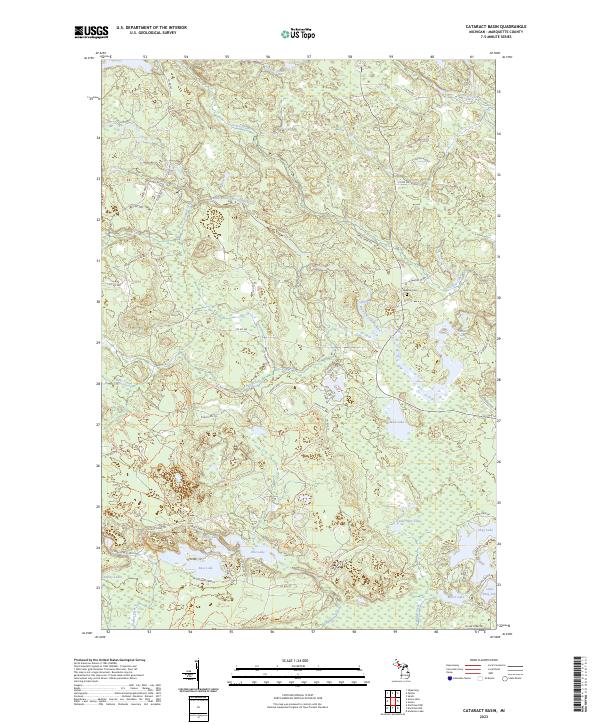 US Topo 7.5-minute map for Cataract Basin MI
