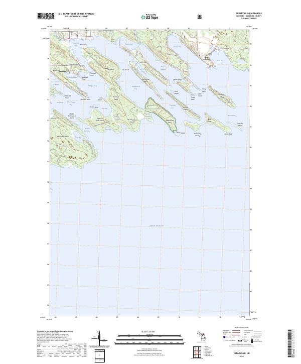 US Topo 7.5-minute map for Cedarville MI