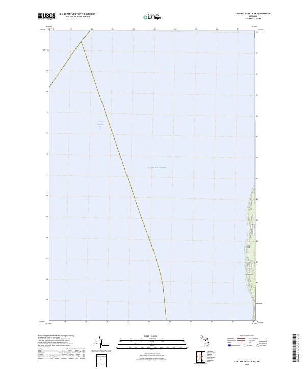 US Topo 7.5-minute map for Central Lake OE W MI