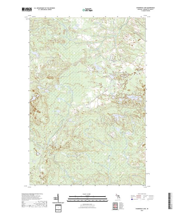 US Topo 7.5-minute map for Chabeneau Lake MI