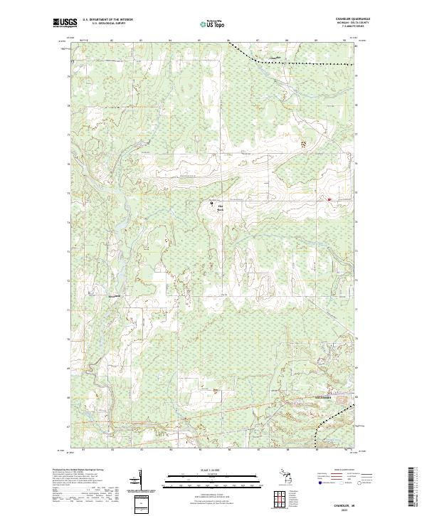 US Topo 7.5-minute map for Chandler MI