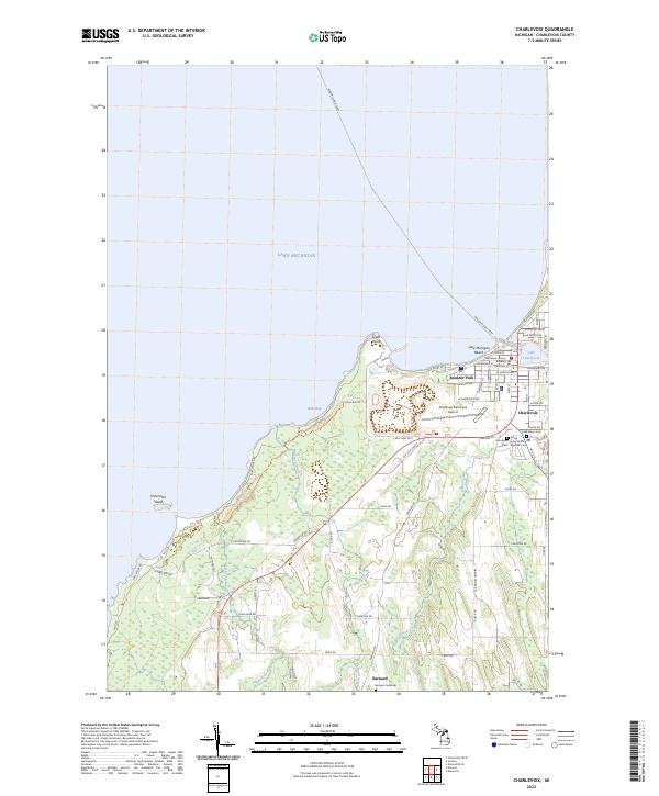 US Topo 7.5-minute map for Charlevoix MI