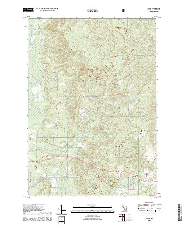 US Topo 7.5-minute map for Chase MI