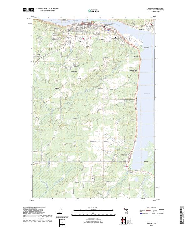 US Topo 7.5-minute map for Chassell MI