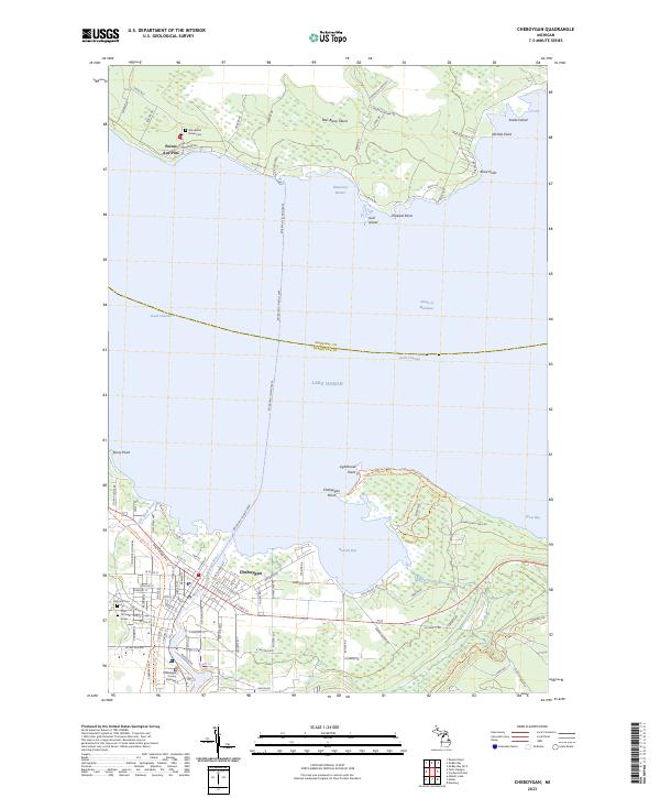 US Topo 7.5-minute map for Cheboygan MI