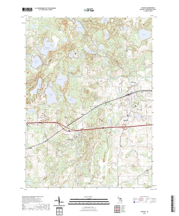 US Topo 7.5-minute map for Chelsea MI