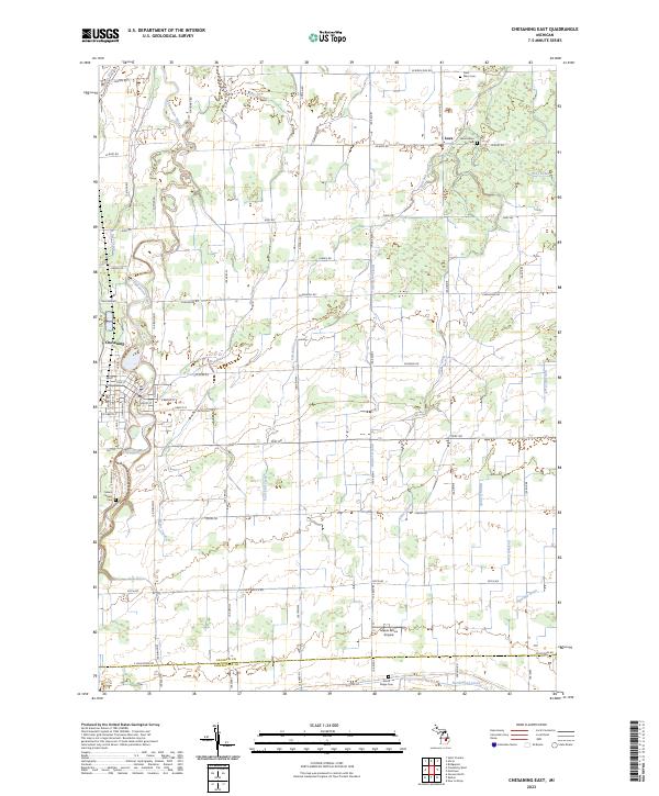 US Topo 7.5-minute map for Chesaning East MI