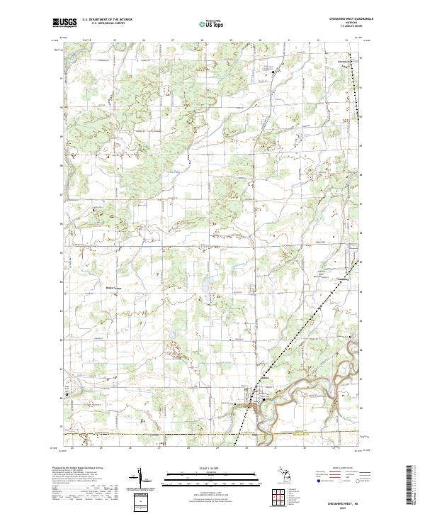 US Topo 7.5-minute map for Chesaning West MI