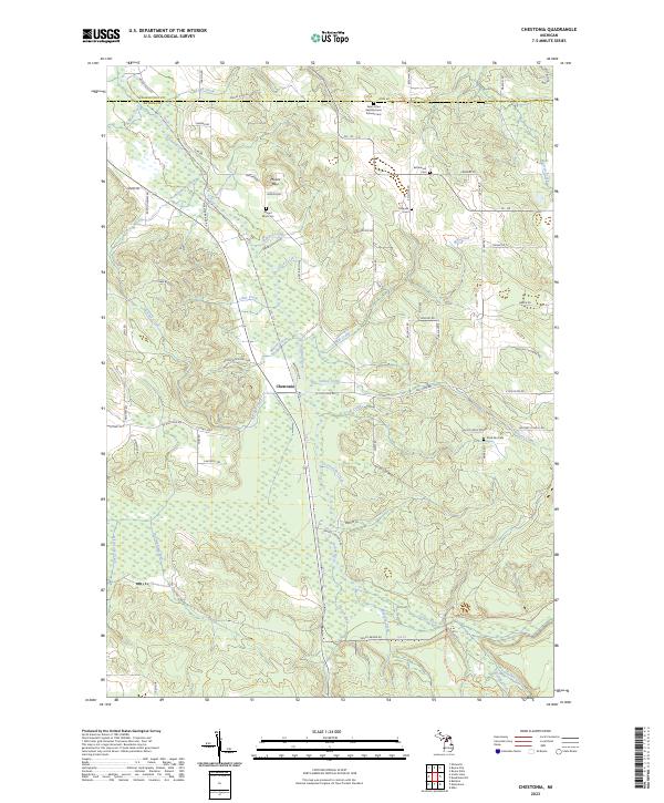 US Topo 7.5-minute map for Chestonia MI