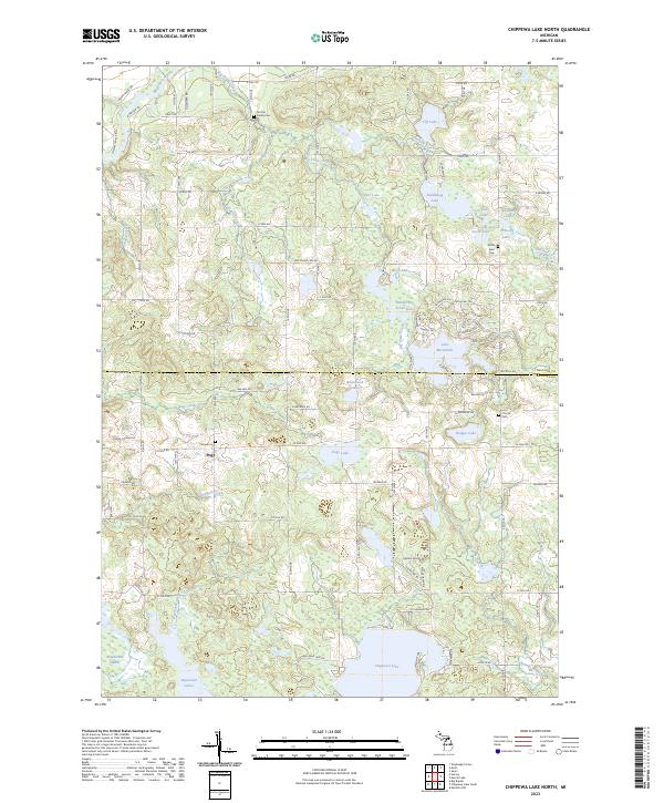 US Topo 7.5-minute map for Chippewa Lake North MI