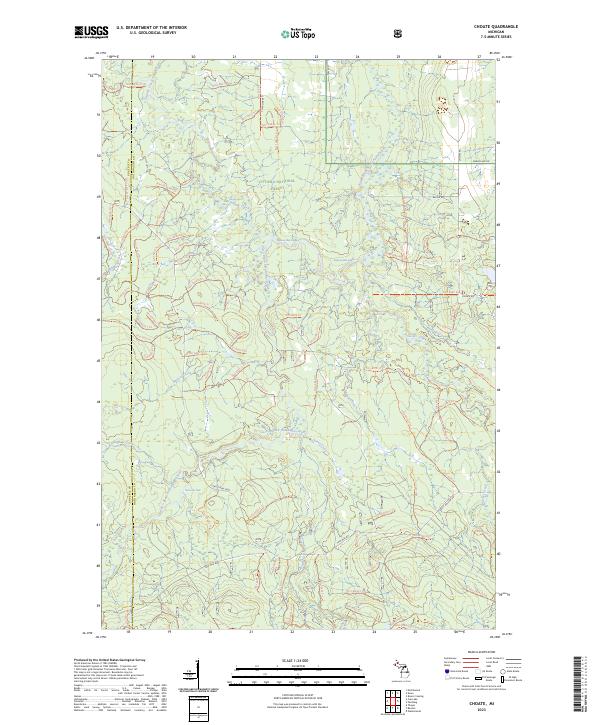 US Topo 7.5-minute map for Choate MI
