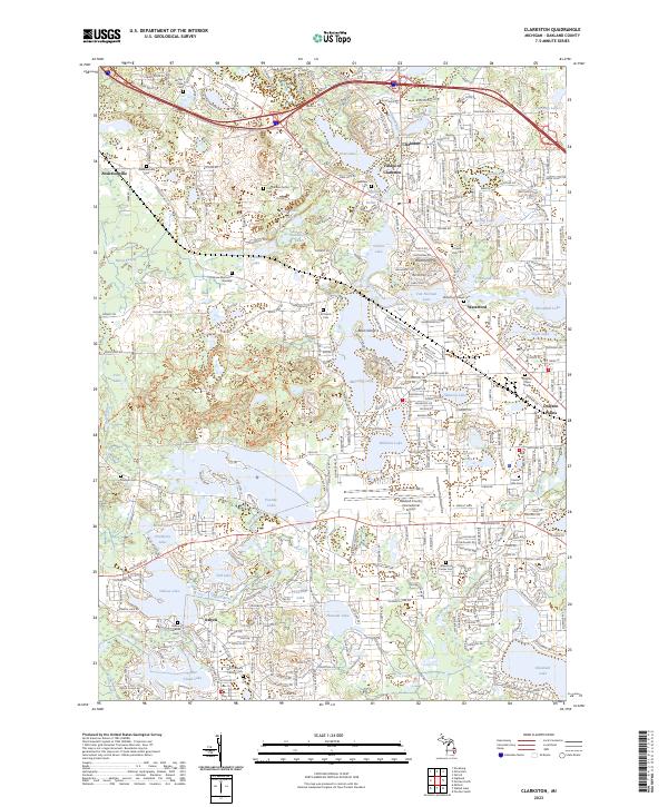 US Topo 7.5-minute map for Clarkston MI