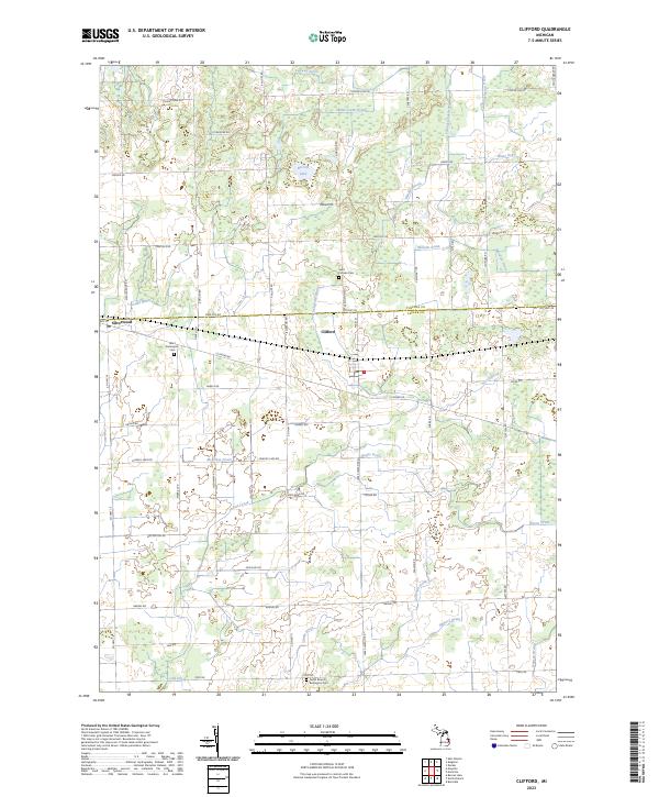 US Topo 7.5-minute map for Clifford MI