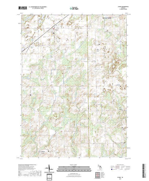 US Topo 7.5-minute map for Climax MI