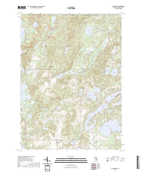 US Topo 7.5-minute map for Cloverdale MI