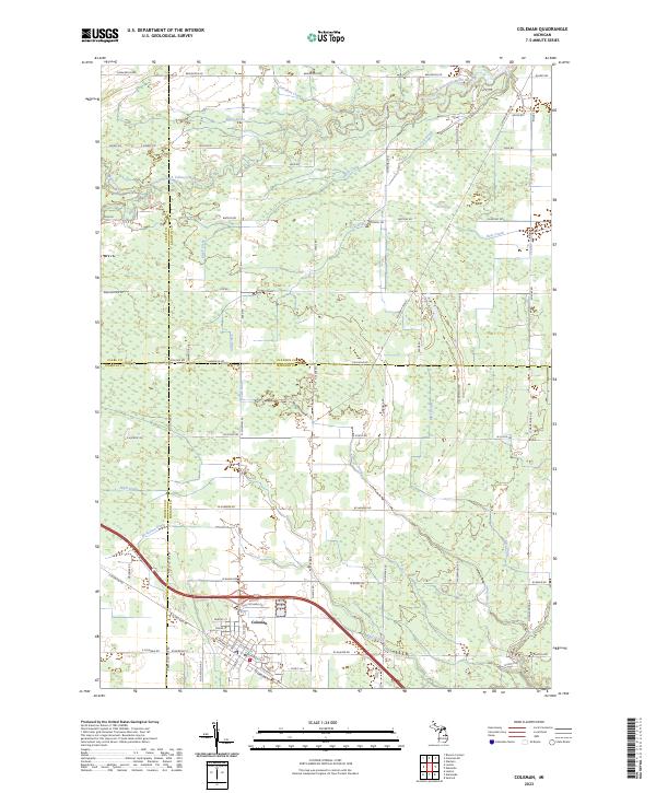 US Topo 7.5-minute map for Coleman MI