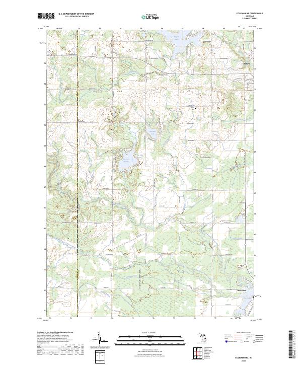 US Topo 7.5-minute map for Coleman NE MI