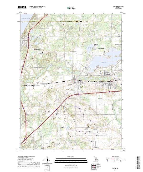 US Topo 7.5-minute map for Coloma MI