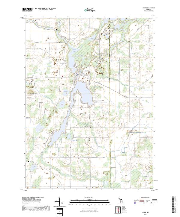 US Topo 7.5-minute map for Colon MI