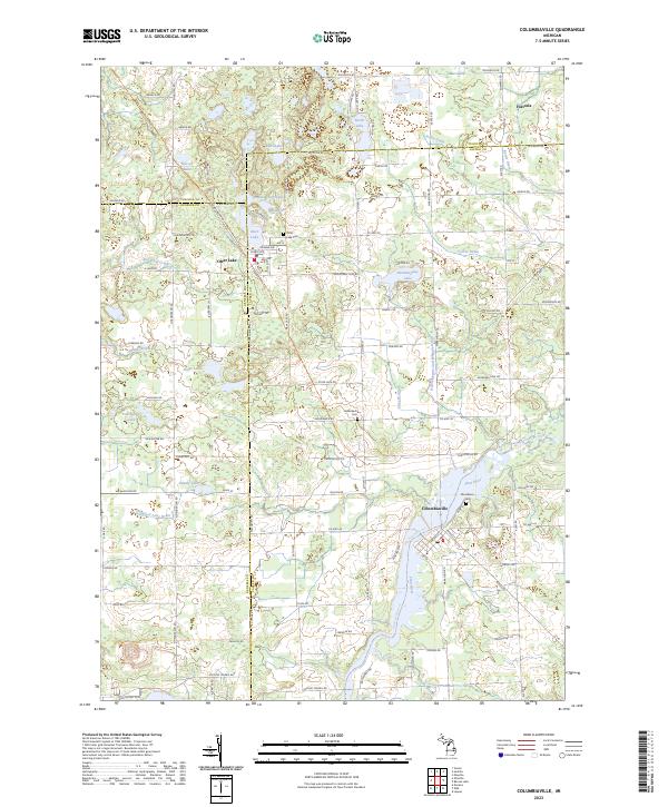 US Topo 7.5-minute map for Columbiaville MI