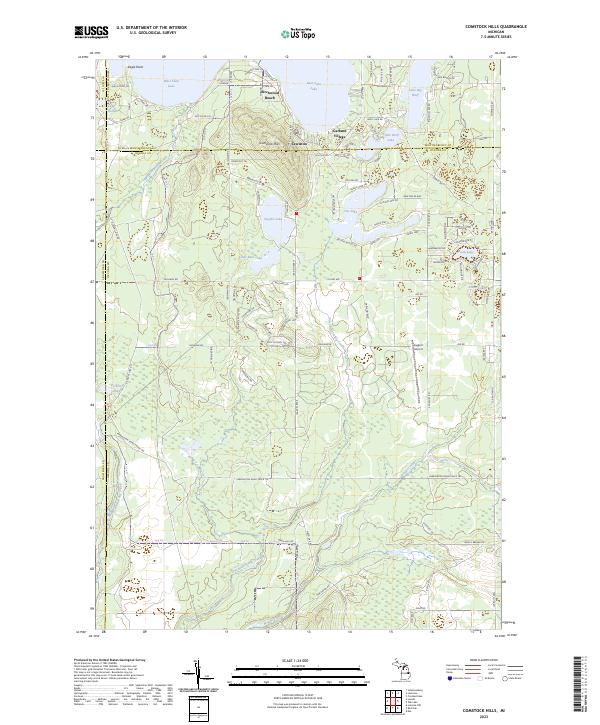 US Topo 7.5-minute map for Comstock Hills MI