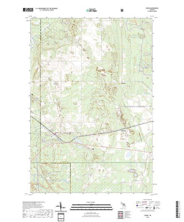 US Topo 7.5-minute map for Cooks MI