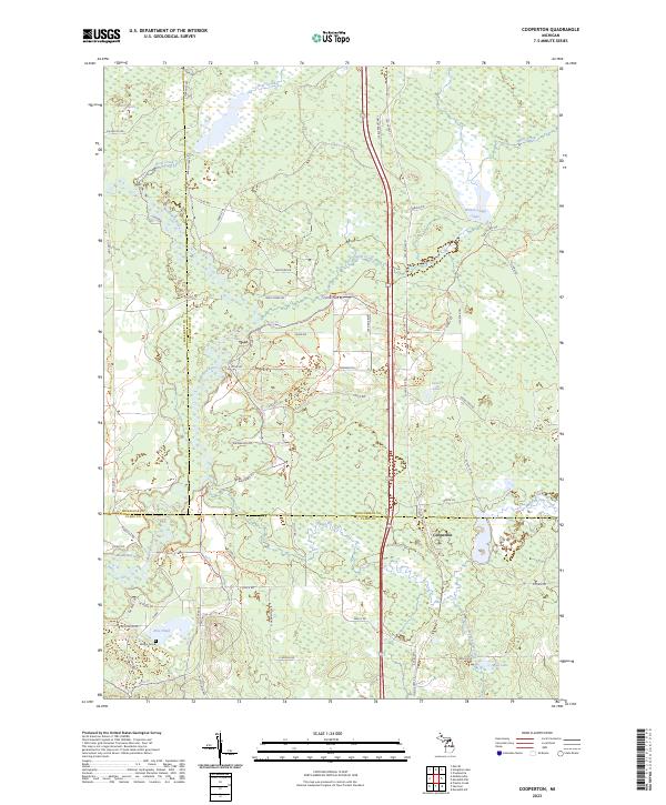 US Topo 7.5-minute map for Cooperton MI