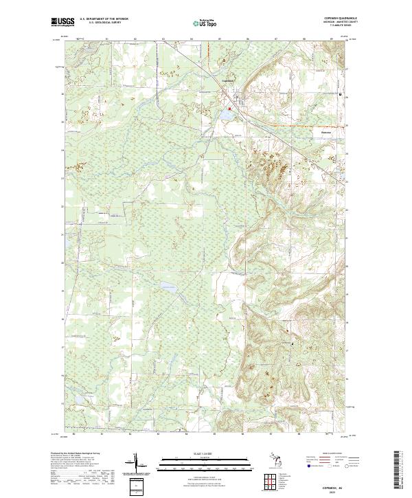 US Topo 7.5-minute map for Copemish MI