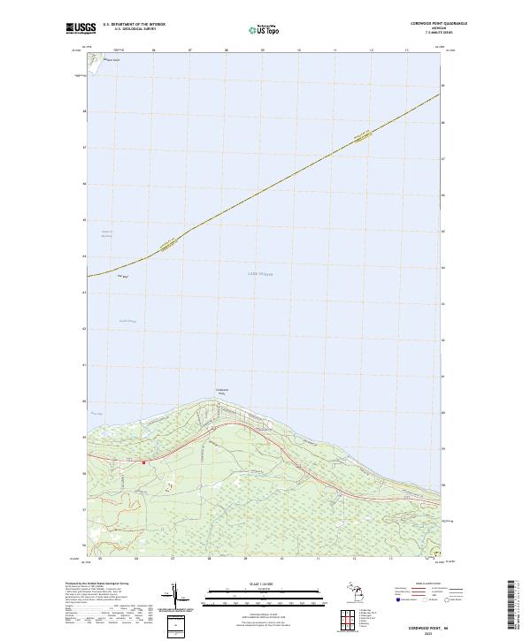 US Topo 7.5-minute map for Cordwood Point MI