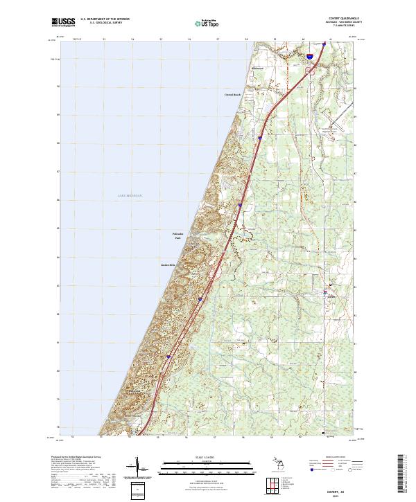 US Topo 7.5-minute map for Covert MI