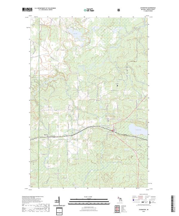 US Topo 7.5-minute map for Covington MI